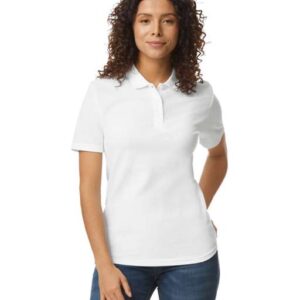 Gildan - SOFTSTYLE® LADIES' DOUBLE PIQUÉ POLO WITH 3 COLOUR-MATCHED BUTTONS