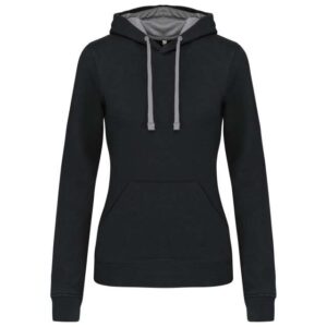 Kariban - LADIES’ CONTRAST HOODED SWEATSHIRT
