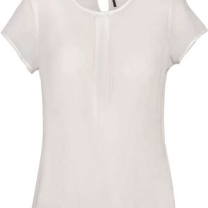 Kariban - LADIES' SHORT-SLEEVED CREPE BLOUSE