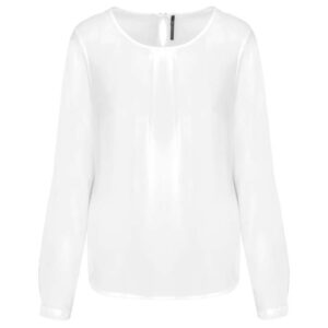 Kariban - LADIES' LONG-SLEEVED CREPE BLOUSE