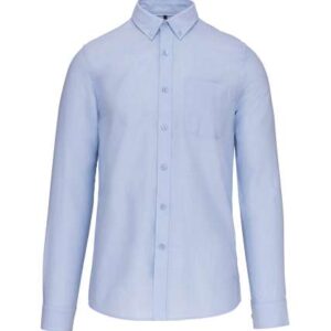 Kariban - LONG-SLEEVED WASHED OXFORD COTTON SHIRT