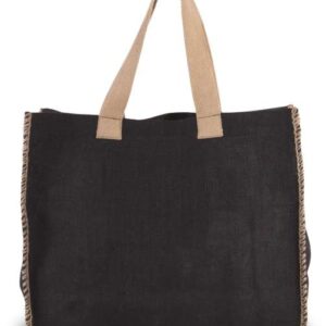 Kimood - JUTE BAG WITH CONTRAST STITCHING