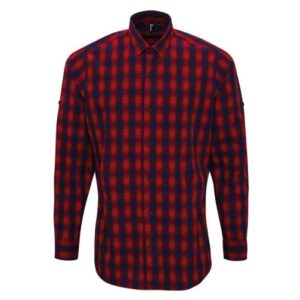 Premier - 'MULLIGAN' CHECK - MEN'S LONG SLEEVE COTTON SHIRT