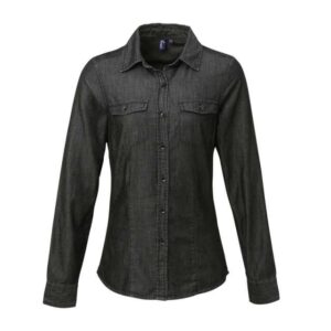 Premier - WOMEN'S JEANS STITCH DENIM SHIRT