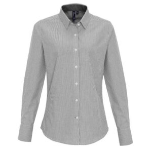 Premier - WOMEN'S COTTON RICH OXFORD STRIPES SHIRT