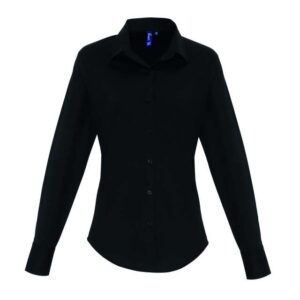 Premier - WOMEN'S STRETCH-FIT COTTON POPLIN LONG SLEEVE SHIRT