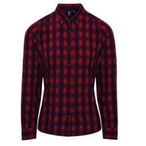 Premier - 'MULLIGAN' CHECK - WOMEN'S LONG SLEEVE COTTON SHIRT